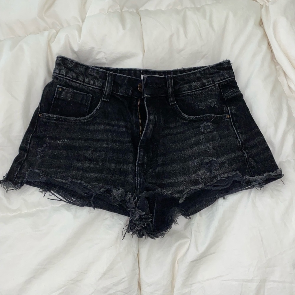 ZARA denim booty shorts
